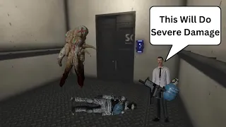 SCP SL Doing Major Damage To SCP-173 With The Help Of Guards And Grenades