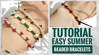 #МК - Легкие летние браслетики из бисера #Tutorial - Easy Summer Beaded Bracelets