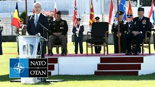 NATO Secretary General at the Allied Command Operations change of command ceremony, 04 JUL 2022