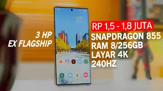 3 Hp Snapdragon 855 1 Jutaan Ex Flagship Ram 8/256GB Terbaik Akhir Tahun 2023 - Layar Lengkung