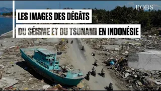 Les images aériennes des dégâts du séisme et du tsunami en Indonésie