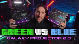GREEN vs. BLUE Laser Galaxy Star Projector! (DEMO & COMPARISON)