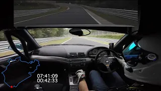 E46 M3 vs Caterham 7.41 BTG at Nurburgring Nordschleife