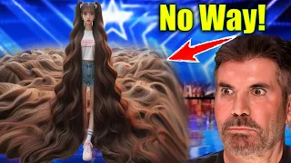 Amazing talent long hair drove the judges crazy, shocked the won the Golden Buzzer | AGT 2024