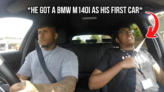 17 Year Old's TERRIFYING first drive in his M140i (kind of...)