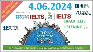 BRITISH COUNCIL IELTS LISTENING PRACTICE TEST 2024  WITH ANSWERS