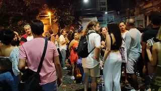 walking Catete Rio de Janeiro Brazil Samba cozinha arrumada no bar dos irmãos e Bar da Alcione