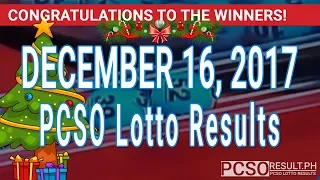 PCSO Lotto Results Today December 16, 2017 (6/55, 6/42, 6D, Swertres, STL & EZ2)
