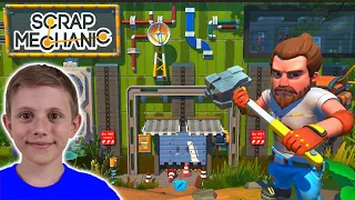 Скрап Механик ВЫЖИВАНИЕ - Даник спасает корову от роботов на новой машине. Scrap Mechanic