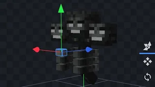 Modeling Wither Storm Phase1 Or Stage1 Wither With Command Block In BlockBench!