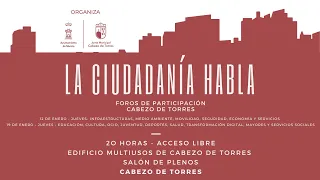 La ciudadanía habla - Foro de participación 12 de enero de 2023