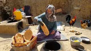 Baking Most Delicious Naan Roghani Tandoori in the Village | Afghanistan