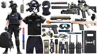 Special police weapon toy set unboxing | M416 rifle| Barrett sniper gun | Glock pistol | Bomb dagger