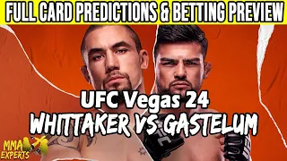 UFC Vegas 24 Whittaker vs. Gastelum Full Card Predictions & Betting Preview