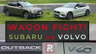 2020 Volvo V60 Cross Country Vs. Subaru Outback XT – Battle of The Lifted Wagons