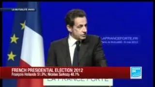 Sarkozy concedes defeat, speaks about experience as president