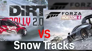 DiRT Rally 2.0 vs Forza Horizon 4 SNOW Tracks - Best Graphic Rally Racing Game
