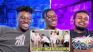 BTS Hitting Each other For 10 Minutes Reaction!