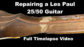 Broken Gibson Les Paul Guitar Restore: Full Timelapse Rebuild