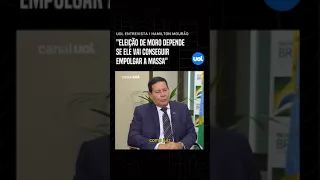 No UOL Entrevista o vice-presidente Hamilton Mourão (PRTB) fala sobre candidatura de Moro #shorts