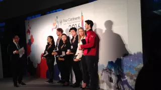 4CC 2016 Ice Dance small medal ceremony