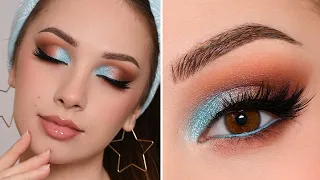 AFFORDABLE  & WEARABLE Aqua Blue Smokey Eye Makeup Tutorial