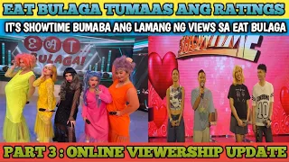 EAT BULAGA TUMAAS ANG RATINGS! IT'S SHOWTIME BUMABA ANG VIEWS ONLINE