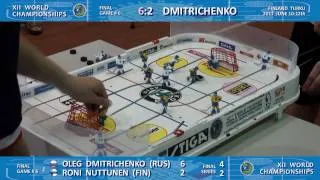 Настольный хоккей-Table hockey-WCh-2011-DMITRICHENKO-NUTTUNEN-Game6-comment-TITOV