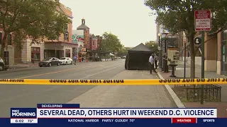 Several dead, others hurt after weekend of violence in DC