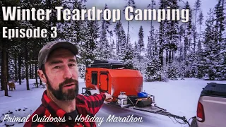 Winter Teardrop Tent - Camping   Christmas Marathon