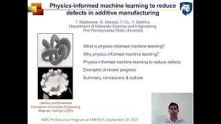 Physics-informed machine learning to reduce defects in additive manufacturing