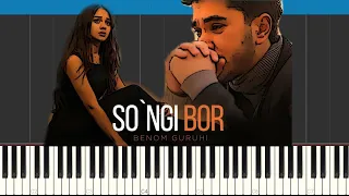 BENOM GURUHI -  SO'NGI BOR  PIANINODA / KARAOKE /  O'RGANISH