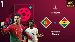 PORTUGAL vs GHANA | FIFA WORLD CUP Qatar 2022  | Group Stage | 4K 60fps | No Commentary