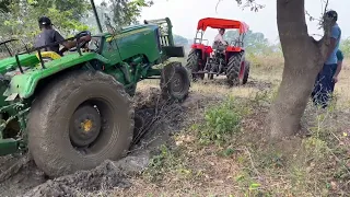 Tractor 🚜 strucked in deepmud 😳how we rescue ￼the tractor out ….!