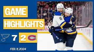 Game Highlights: Blues 7, Canadiens 2