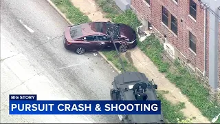 Woman dead after police chase that began in Delaware ends with crash, shooting in Chester, Pa.