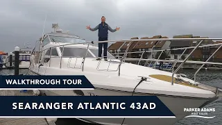 Walkthrough Yacht Tour on stunning SeaRanger Atlantic 43AD - Similar to Broom - Perfect Liveaboard!