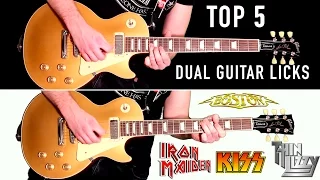 Top 5 Classic Dual Guitar Licks & Solos!