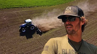 Rotary Hoeing A Field Of Organic Barley | Organic Solution To Weed Control