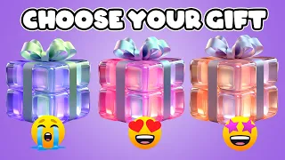 Choose your gift 🤩💝🤮 || 3 gift box challenge || Pink Blue Gold