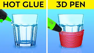 GLUE GUN vs 3D PEN! || Cool DIY Ideas and Useful Tips by 123 GO! LIVE