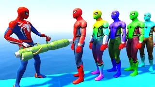 GTA 5 Epic Ragdoll Spiderman vs spiderman funny moment jump/fail EP#68 (euphoriaphysics)#cartoon