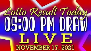 LIVE 5PM LOTTO DRAW TODAY - NOVEMBER 17, 2021  | LOTTO RESULT WINNING NUMBER