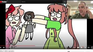 "DDLC VS CREEPY DOLL" Reaction to JUST ART'S "THE DOLL" (DDLC ANIMATIC)