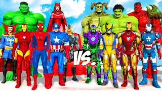 THE AVENGERS COMIC VS TEAM IRON MAN & TEAM HULK - EPIC SUPERHEROES WAR