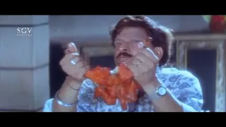 Vishnuvardhan Eating Chicken Like Never Had Before - Mojugara sogasugara kannada movie part-5