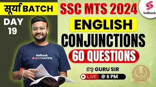 SSC MTS 2024 | CONJUNCTIONS 60 PYQs PART - 1 | SSC MTS English Classes Day 19 By Guru Sir