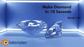 Make a Diamond in 10 Seconds Blender 3D | Easy Tutorial