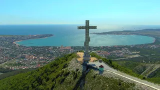 Поклонный крест г. Геленджик. Аэросъемка в 4к май 2020