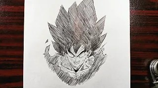 How to Draw Goku MUI | Step by step | Dragon ball | Easy drawing #anime #animedrawing #art #goku